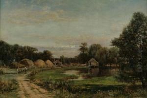 A Farm By A Pond by Robert Ward Van Boskerck