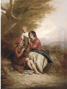 A melody at the wayside by Thomas Faed