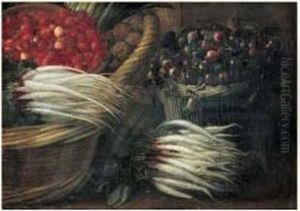 Nature Morte Aux Fraises, Groseilles Et Noix