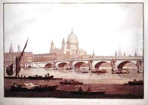 View of Blackfriars Bridge and StPauls Cathedral