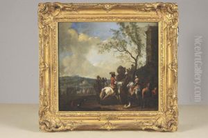 Halte De Chasseurs, D'apres Wouwerman Halte De Chasseurs, D'apres Wouwerman