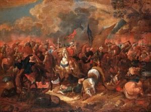 A Turkish Battle; And Turks Attacking A European Town