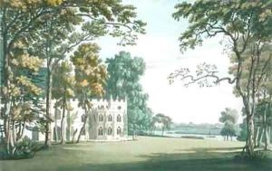 The House gardens and lake at Strawberry Hill
