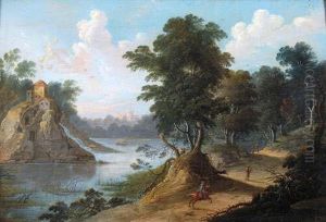 A River Landscape With A Horseman On The Road