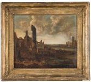Veduta Di Citta Sul Mare Con Scene Di Vita Quotidiana by Pieter Van Bredael