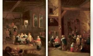 Reunion De Paysans Dans Une Auberge