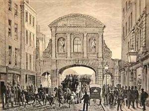 Temple Bar in Fleet Street by Edward Henry Fahey