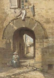 The Norman Arch, Old Town, Hyeres by Edward Henry Fahey