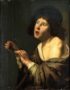 A Man Singing And Holding A A Man Singing And Holding A