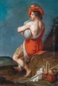 Un Pastore Che Suona La Zampogna by Jan Van Bijlert
