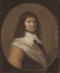 Portrait Of A Gentleman, Bust-length, In A White Sash And Collar, In A Feigned Oval