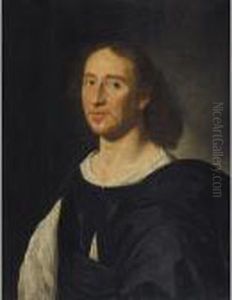Portrait Of A Gentleman, Half Length, Wearing A Purple Doublet And A White Shirt Portrait Of A Gentleman, Half Length, Wearing A Purple Doublet And A White Shirt