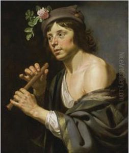 A Shepherd Holding A Flute