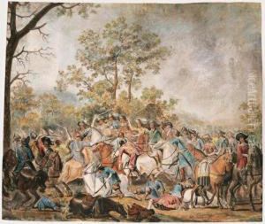 A Battle Scene. by Barend Van Kalraet