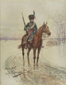 Reitender Tscherkesse by Jan van Chelminski