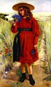 Spring or Young Girl with Cornflowers by Leon Henri Marie Frederic
