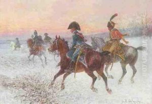 Napoleon Vor Moskau Mit Kaisergarde Und Jager