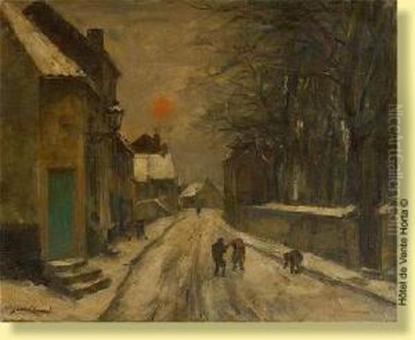 Enfants Jouant Dans La Neige - view 1