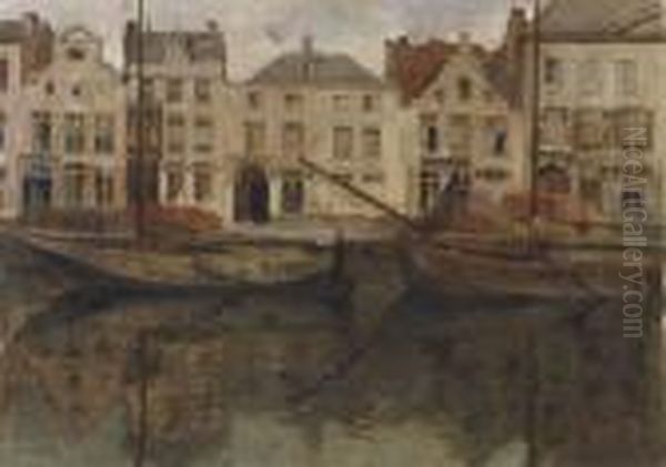 Sailing Vessels From Yrseke In A Harbour - view 1