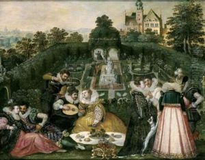 Fete Galante Dans Un Parc by Hendrick van Cleve