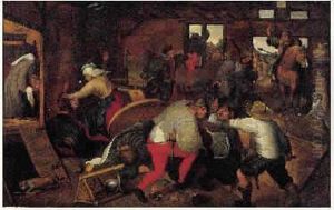 Rixe De Paysans by Marten Van Cleve
