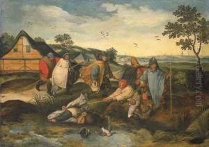 The Blind Leading The Blind by Marten Van Cleve