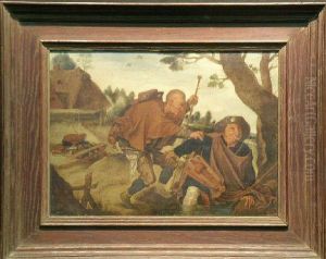 Blind Pilgrims (parable Of The Blind) by Marten Van Cleve