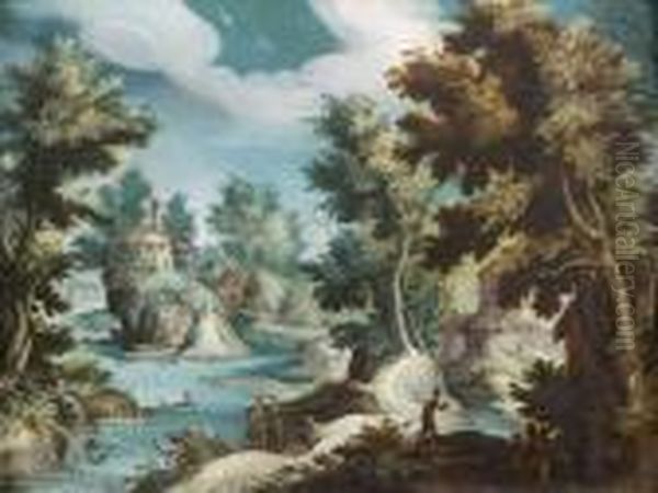 Paysage A La Riviere Et A L'eglise - view 1