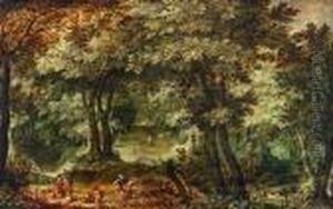 Paesaggio Boschivo Con Una Rapina