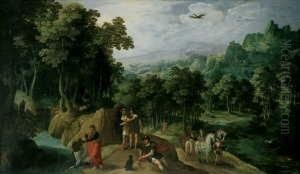Weite Landschaft Mit Der Taufe Des Kammerers.
