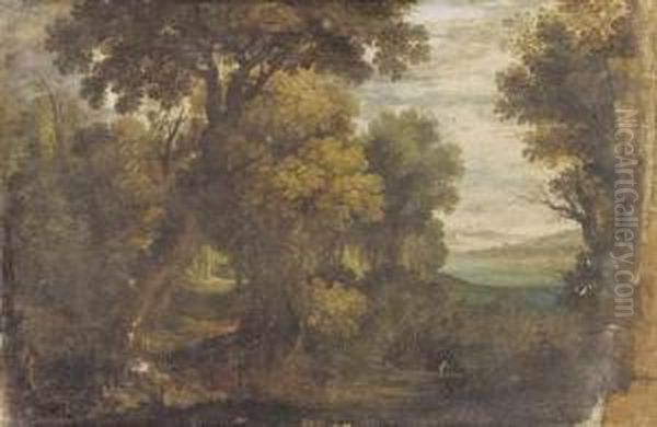 Hunters Shooting Gamebirds In A Wooded Landscape - view 1