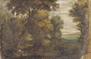 Hunters Shooting Gamebirds In A Wooded Landscape Hunters Shooting Gamebirds In A Wooded Landscape