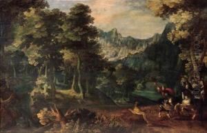 A Tiger Hunt In A Forest, A Valley Beyond