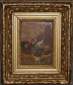 Scene De Basse-cours by Edmond Van Coppenolle
