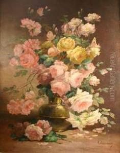 Bouquet De Roses by Edmond Van Coppenolle