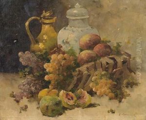 Nature Morte Aux Fleurs by Edmond Van Coppenolle