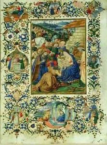 The Adoration of the Magi surrounded by medallions depicting episodes from the life of the Virgin and a prophet by d'Antonio del Chierico (or Cherico) Francesco