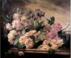 Bouquet De Fleurs Sur Un Entablement by Jacques Van Coppenolle