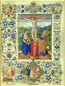 The Crucifixion surrounded by six medallions depicting six episodes from the Passion of Christ by d'Antonio del Chierico (or Cherico) Francesco