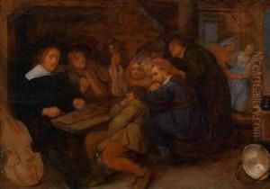 Wirtshausinterieur Mit Musizierenden Personen by Joos van Craesbeeck
