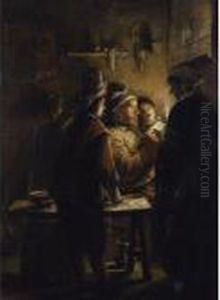 Peasants Reading A Letter By Candlelight