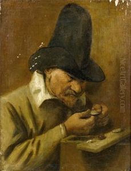A Peasant Holding A Coin - view 1