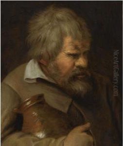 A Peasant Holding An Earthenware Jug (gluttony)