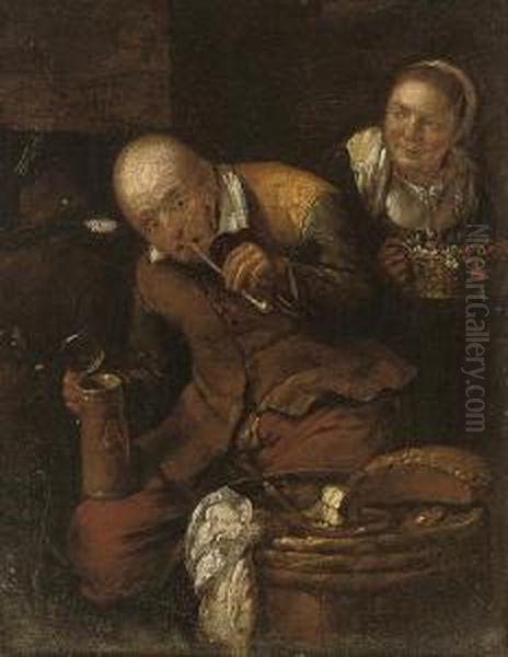 Peasants In A Kitchen Interior - view 1