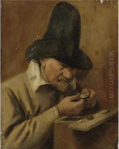 Greed: A Peasant Counting His Money - view 1