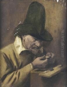 Der Geizhals. by Joos van Craesbeeck