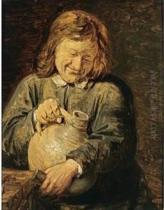 A Man Holding A Jug A Man Holding A Jug