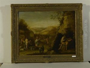 Bukolische Szene. by Abraham van Cuylenborch