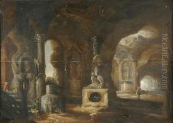 Figures In A Grotto - view 1