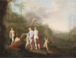 The Judgement Of Paris by Abraham van Cuylenborch
